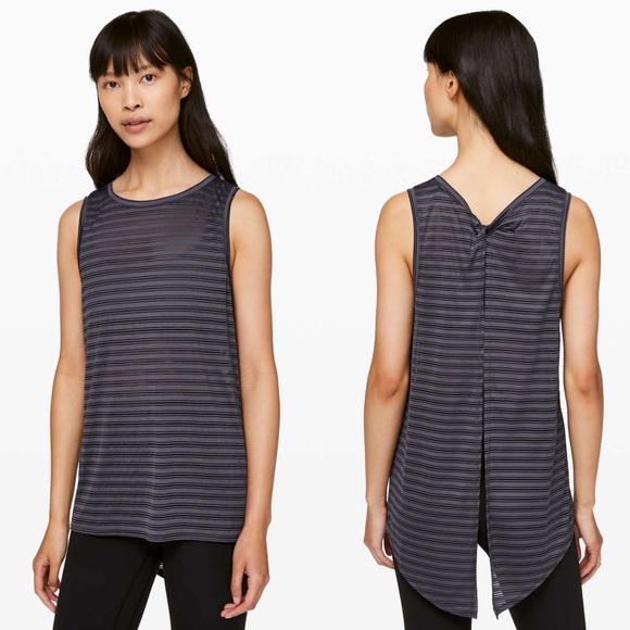 Lululemon Meet Halfway Striped Tank in Moonwalk 6 - Picture 1 of 6